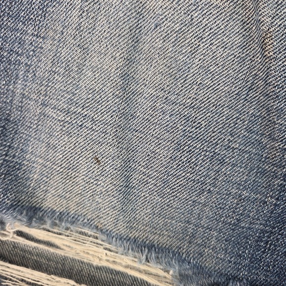 Diesel Larkee Jeans Mens 32x32 Blue Straight Leg Distressed Rip Knee Thrashed - Picture 3 of 10